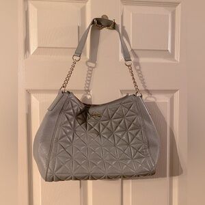 Kate Spade Gray Quilted Shoulder Bag